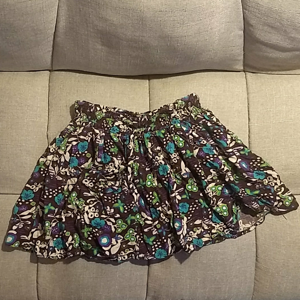 PATTERNED GIRLS SKIRT WITH BUILT-IN SHORTS